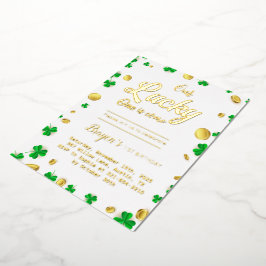 Lucky Little One - St. Patrick's Day Baby shower Folie Uitnodiging