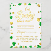 Lucky Little One - St. Patrick's Day Baby shower Folie Uitnodiging (Voorkant)