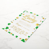 Lucky Little One - St. Patrick's Day Baby shower Folie Uitnodiging (Gedraaid)
