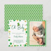 Lucky Little One - St. Patrick's Day Baby shower Kaart (Voorkant / Achterkant)
