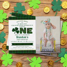 Lucky Little Shamrock 1e Verjaardag Foto Echt
