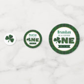 Lucky Little Shamrock 1e Verjaardagsfeestfoto Confetti (Voorkanten)