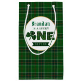 Lucky Little Shamrock 1st Birthday Klein Cadeauzakje (Achterkant)