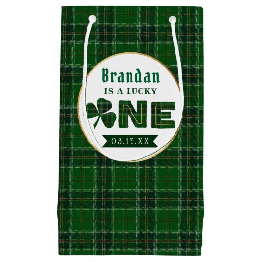 Lucky Little Shamrock 1st Birthday Klein Cadeauzakje (Voorkant)