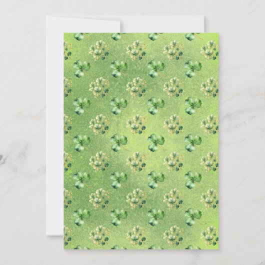 Lucky Little Shamrock 1st Birthday Party Kaart (Achterkant)