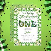 Lucky Little Shamrock 1st Birthday Party Kaart