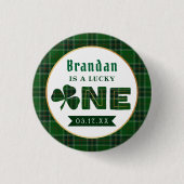 Lucky Little Shamrock 1st Birthday Ronde Button 3,2 Cm (Voorkant)