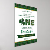 Lucky Little Shamrock 1st Birthday Welcome Real Folie Afdrukken (Laagn)