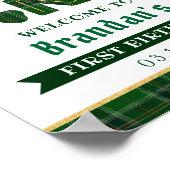 Lucky Little Shamrock 1st Birthday Welkom Poster (Hoek)