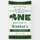Lucky Little Shamrock 1st Birthday Welkom Spandoek (Verticaal)