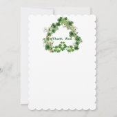 Lucky Little Shamrock 4 Leaf Clover Baby shower Kaart (Achterkant)