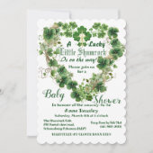 Lucky Little Shamrock 4 Leaf Clover Baby shower Kaart (Voorkant)