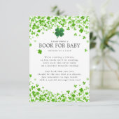 Lucky Little Shamrock Baby shower Book for Baby En Informatiekaartje (Staand voorkant)
