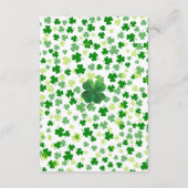 Lucky Little Shamrock Baby shower Book for Baby En Informatiekaartje (Achterkant)