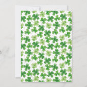 Lucky Little Shamrock Baby shower Invitation Kaart (Achterkant)