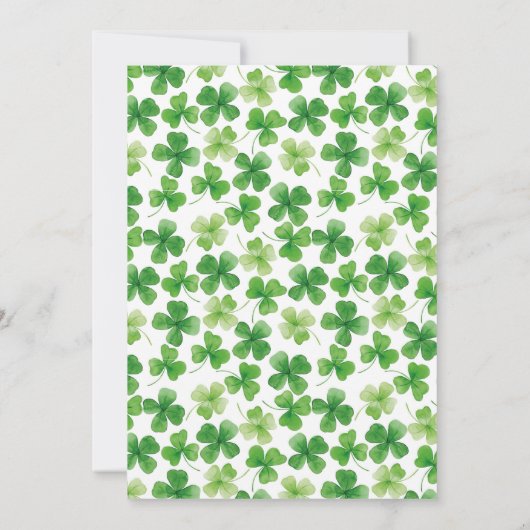 Lucky Little Shamrock Baby shower Invitation Kaart (Achterkant)