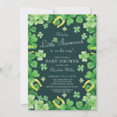 Lucky Little Shamrock Baby shower Invitation Kaart (Voorkant)