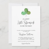 Lucky Little Shamrock Baby shower Invitation Kaart (Voorkant)