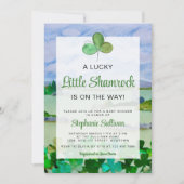 Lucky Little Shamrock Baby shower Kaart (Voorkant)