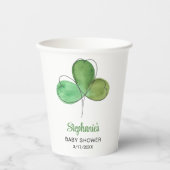 Lucky Little Shamrock Baby shower Papieren Bekers (Voorkant)