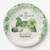 Lucky Little Shamrock Baby shower Papieren Bordje (Voorkant)