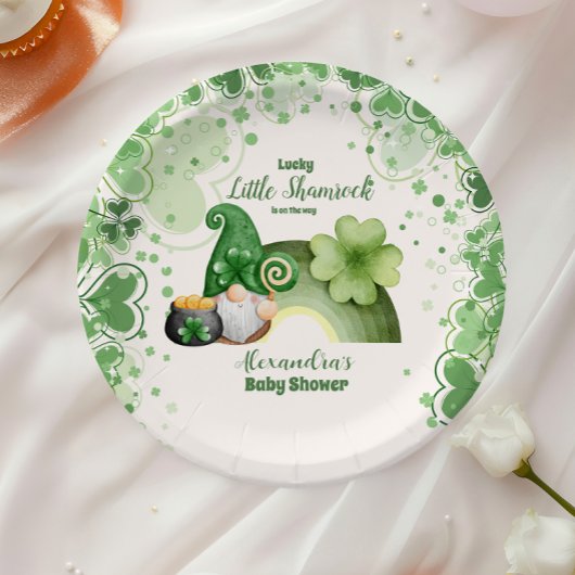 Lucky Little Shamrock Baby shower Papieren Bordje