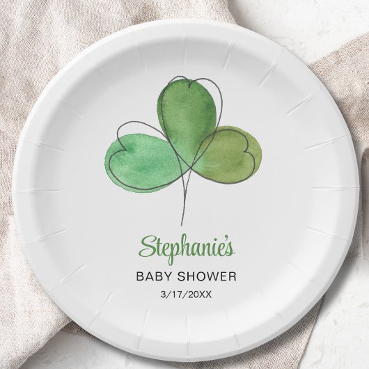 Lucky Little Shamrock Baby shower Papieren Bordje