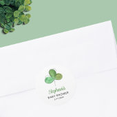 Lucky Little Shamrock Baby shower Ronde Sticker