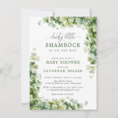 Lucky Little Shamrock Baby shower Spring Clover Kaart (Voorkant)