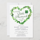 Lucky Little Shamrock Baby Shower Uitnodiging (Voorkant)