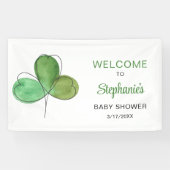 Lucky Little Shamrock Baby shower Welkom Spandoek (Horizontaal)