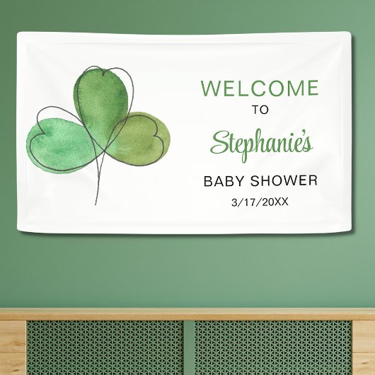 Lucky Little Shamrock Baby shower Welkom Spandoek