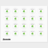 Lucky Little Shamrock Clover 1e verjaardag Ronde Sticker (Vel)