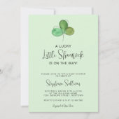 Lucky Little Shamrock Green Baby shower Kaart (Voorkant)