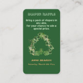 Lucky Little Shamrock Green Gold Leaf Baby shower Informatiekaartje (Voorkant)