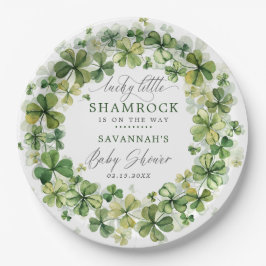 Lucky Little Shamrock Spring Clover Baby shower Papieren Bordje