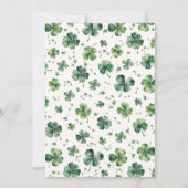 Lucky Little Shamrock St. Patrick's Baby shower Kaart (Achterkant)
