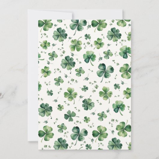 Lucky Little Shamrock St. Patrick's Baby shower Kaart (Achterkant)