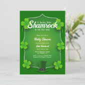 Lucky Little Shamrock St Patricks Day Baby shower Kaart (Staand voorkant)