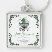 Lucky Little Shamrock St Patricks Day Baby shower Sleutelhanger (Voorkant)