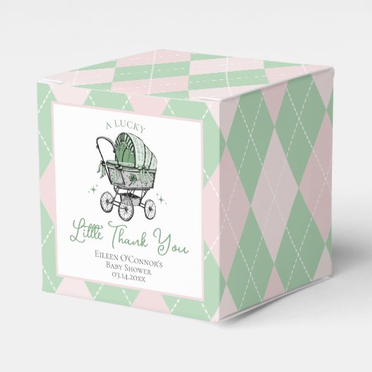Lucky Little Thank You St Patricks Baby shower Bedankdoosjes (Voorkant Zijde)