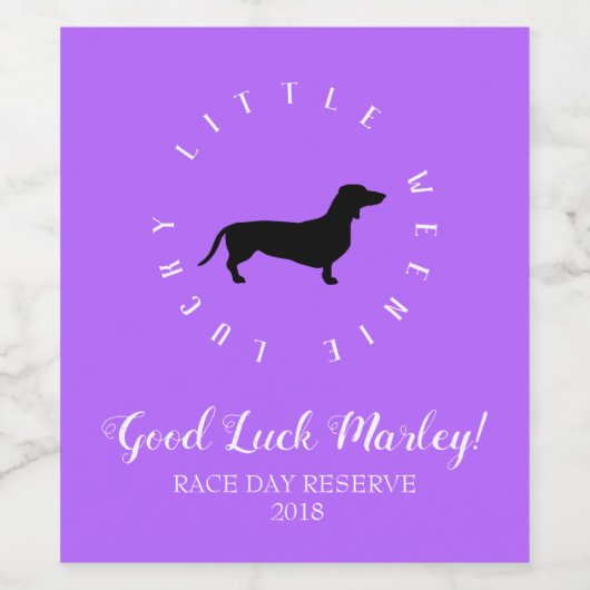 Lucky Little Weenie Wijn Etiket (Enkel label)