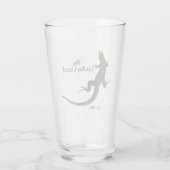 Lucky Lizard Personaliseer Naam en Datum Glas (Achterkant)