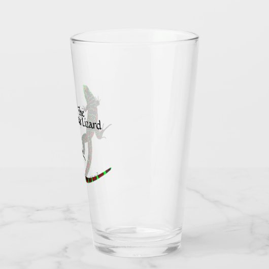 Lucky Lizard Personaliseer Naam en Datum Glas (Links)