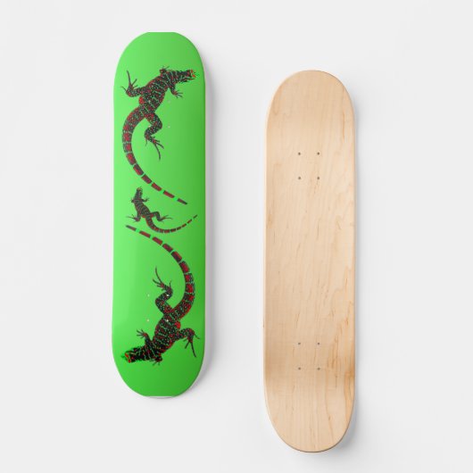 Lucky Lizards xx Persoonlijk Skateboard (Voorkant)