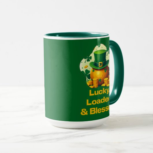Lucky Loaded Blessed St Patrick’s Day  - caneca Mok (Voorkant rechts)