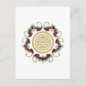 Lucky Longevity Chinese Charm Briefkaart (Voorkant)