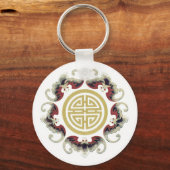 Lucky Longevity Chinese Charm Sleutelhanger (Voorkant)