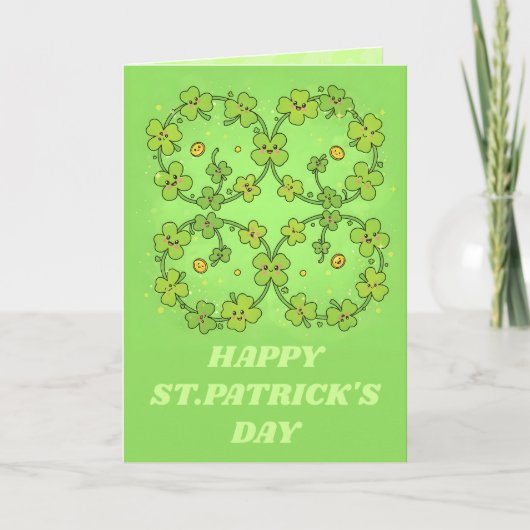 Lucky Loops St. Patrick's Day Kaart (Voorkant)
