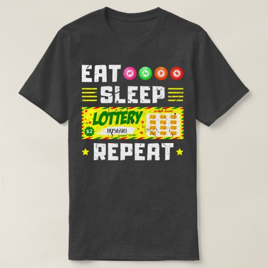 Lucky Lottery Ticket Lotto T-shirt (Design voorkant)